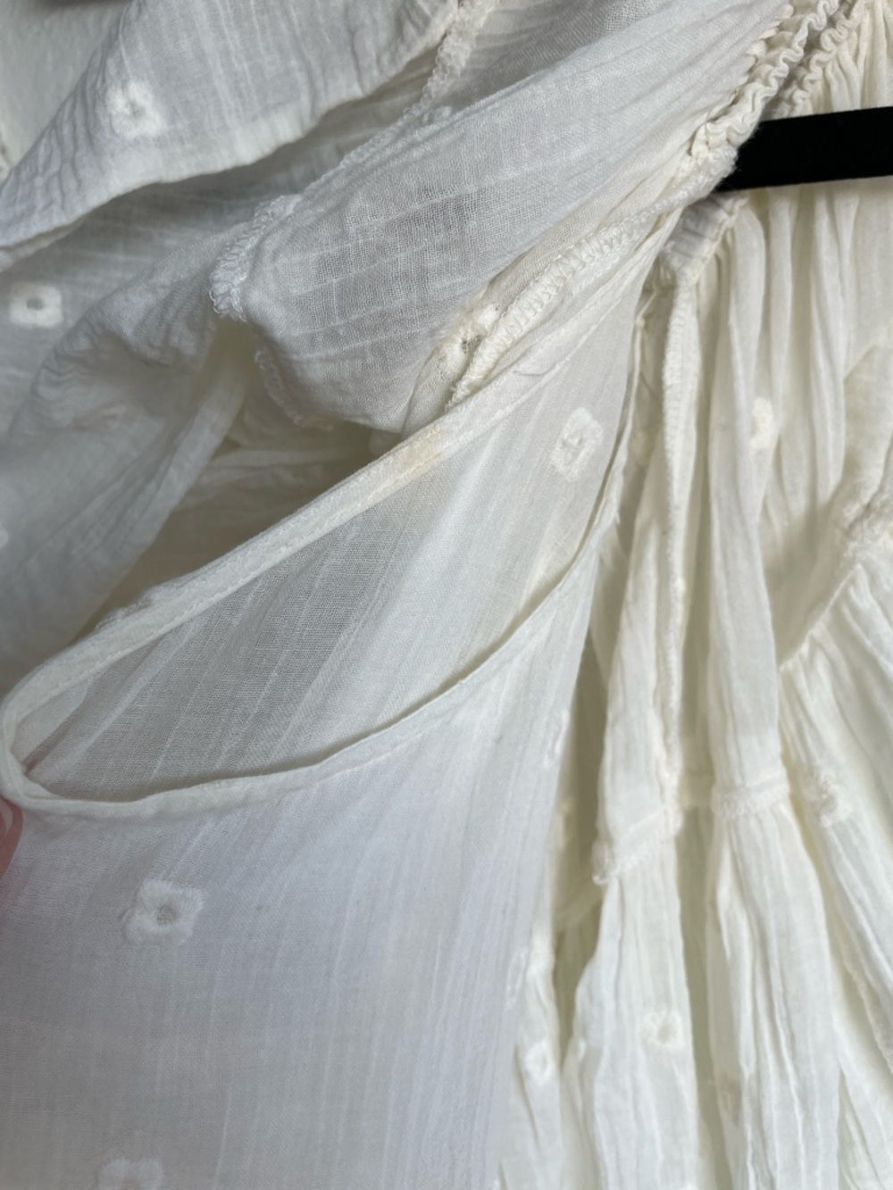 lovestitch Cream Layered Off-Shoulder Blouse - Picture 8 of 13